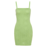 Homecoming Dresses Fashion Trend Summer Women's Solid Color Sexy Strap Type Short Skirt High Waist Dress