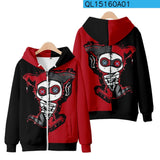 Skeleton Hoodie Zip Jacket