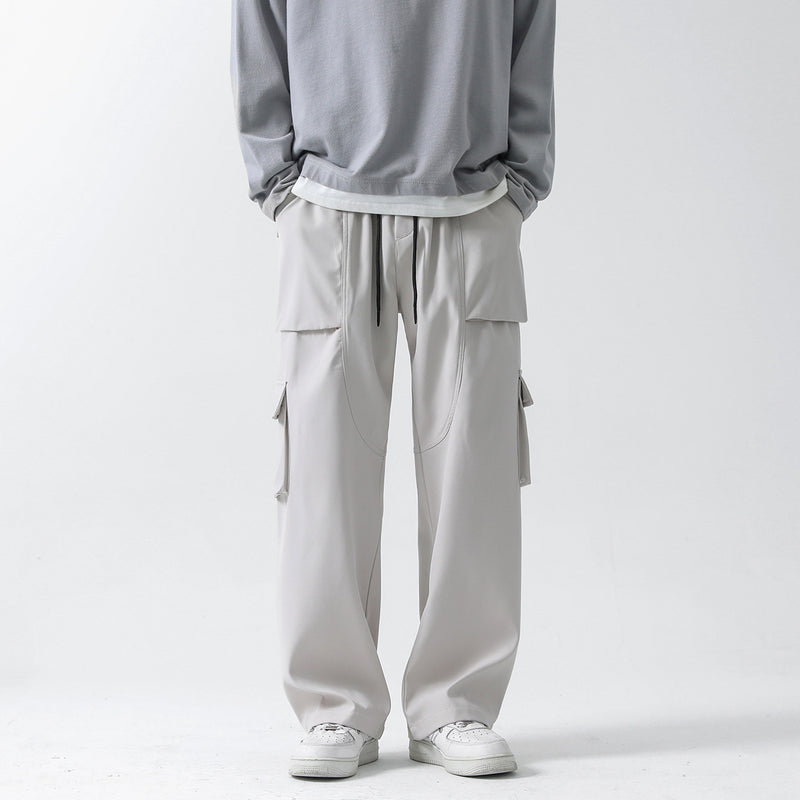 Men Cargo Pants Spring Loose Men's Straight Casual Pants Sports Trousers