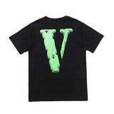 Vlone T Shirt Short Sleeve Women's Loose Tshirt Men Vlone Style plus Size Retro Sports