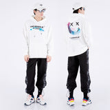 Smiley Face Hoodie Autumn and Winter New Hoodie Men's Printed Pullover