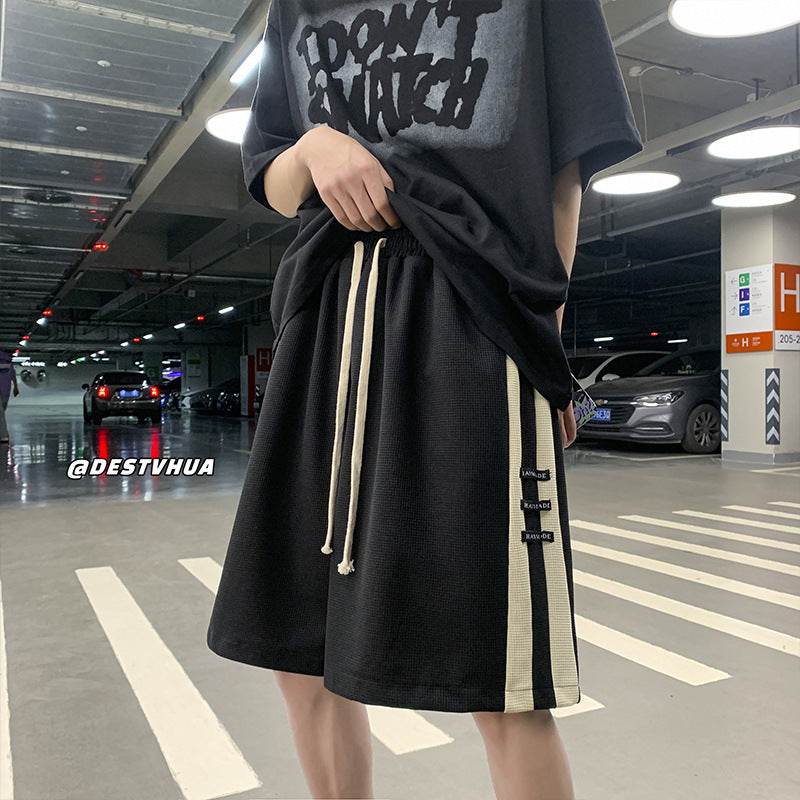 Men Shorts Waffle Casual Pants