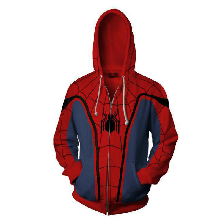 Spider Man Hoodie Zipper Cardigan Hoodie