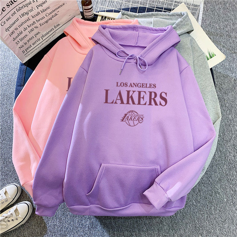 Slogan Graphic Hoodie Velvet Padded Hooded Sweatshirt