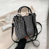 The Teacher Tote Vintage Women's Bag Autumn Messenger Bag Shoulder Bag Hand-Held Tote Bucket Bag