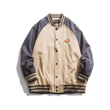 Letterman Jacket Outfit Senior Jackets Varsity Baseball Coat Spring Cardigan Jacket Men's Loose Sports Jacket Baseball Uniform