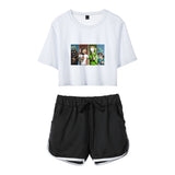 Dreamwastaken Men's Novelty Hoodies Dream Merch Shirt Printed Casual Fashion Loose Exposed Navel Suit