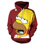 The Simpsons Hoodie Cartoon Series 3D Digital Printing Sweater
