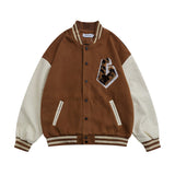 Letterman Jacket Outfit Senior Jackets Varsity Baseball Coat Men's Baseball Uniform Baggy Coat