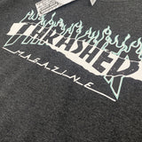 Thrasher T Shirt Flame Overlapping Letter Print T-shirt Hip Hop