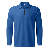 Polo Shirts Long-Sleeve Zipper Polo Shirt Men's T-shirt Top