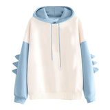 Dinosaur Sweaters Dinosaur Contrast Color Sweatshirt