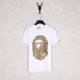 Shark Print T Shirt Summer Leopard Print Short Sleeve T-shirt