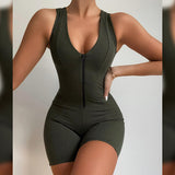 Spring and Summer Women's New Slim Sleeveless Sexy Low Cut Fashion Casual Skinny Sheath Jumpsuit
