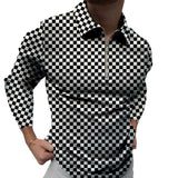 Polo Shirts Autumn Polo Shirt Men's Casual Long-Sleeved Top