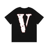 Vlone T Shirt Printed Men's Short Sleeve High Street Men's Women's Half Sleeve Vlone Couple