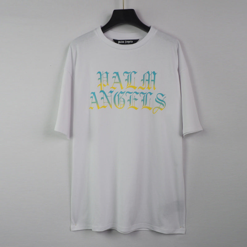 Palm Angels Men's and Women's Spring/Summer Letter Print Short-Sleeve T-shirt