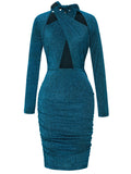 Mariah Carey Dress Sexy Slim-Fit Halter Sheath Dress