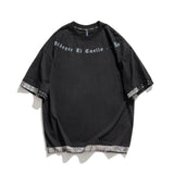 Men's T-shirt Short-Sleeved T-shirt Men's Summer Retro Harajuku Street Trendy Couple Tee