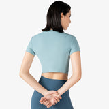 Moisture Wicking Shirts Summer Sports Top Short Sleeve Female round Neck Breathable