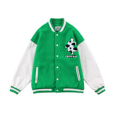 Letterman Jacket Outfit Senior Jackets Varsity Baseball Coat Baseball Uniform Men's Loose Stand-up Collar Jacket