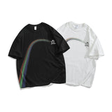 Men T Shirt Summer Casual Tops Men's Clothes Summer Wear Retro Men's round Neck Short Sleeve Loose Splash-Ink T-shirt Fashion