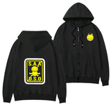 Smiley Face Hoodie Smiley Face Spring and Autumn Hoodie Men's and Women's Casual Clothes Zipper Coat