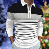 Polo Shirts Summer Men's Polo Shirt Long Sleeve Color Matching T-shirt