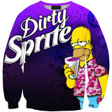 The Simpsons Sweatshirts Simpsons 3D Men and Women Printed Crew Neck Sweatshirt