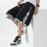 Men Shorts Fake Two-Piece Breasted plus-Sized Loose