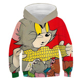 Tom and Jerry Hoodie Autumn Winter Sweater Anime Print Hoodie