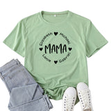 Boy Mama T Shirt Mama Love Heart Letter Print T-shirt