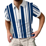 Polo Shirts Spring/Summer Color Matching Men's Polo Shirt Top