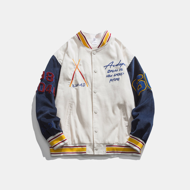 Letterman Jacket Outfit Senior Jackets Varsity Baseball Coat Street Hip-Hop Baseball Uniform Jacket Male