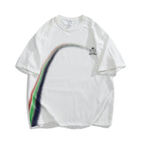 Men T Shirt Summer Casual Tops Men's Clothes Summer Wear Retro Men's round Neck Short Sleeve Loose Splash-Ink T-shirt Fashion