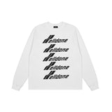 We11done Hoodie Letter round Neck Loose Men's and Women's Sweater