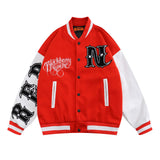 Letterman Jacket Outfit Senior Jackets Varsity Baseball Coat Baseball Uniform Men Loose Sports Jacket
