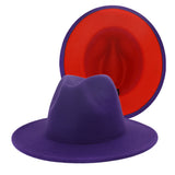 Walter White Fedora Two-Tone Woolen Hat Double-Sided Felt Hat Autumn and Winter Assorted Colors Retro