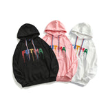 Drippy Hoodies Chest Colorful Letter Hooded Sweater