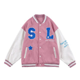 Letterman Jacket Outfit Senior Jackets Varsity Baseball Coat Color Blocking Baseball Uniform Men's Coat