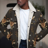 John Dutton Jacket Autumn and Winter Men's Coat Christmas Elk Printing Men's Jacket