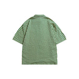Man Summer T Shirt Contrast Color Stripes