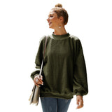 Women Sherpa Jacket Brushed Hoody Women's Autumn and Winter Pullover Long Sleeve Plush Teddy Plush Top