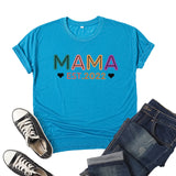 Boy Mama T Shirt Mama Est Printed Short Sleeve round Neck T-shirt