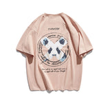 Men's T-shirt Summer Trendy Panda Cartoon Short Sleeve T-shirt Men's Pure Cotton Couple Half Sleeve