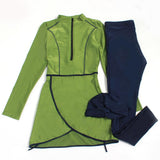 Burkini Swimwear Muslim Fashion Outfits Plus Size Split Conservative Slimming Women's Swimsuit