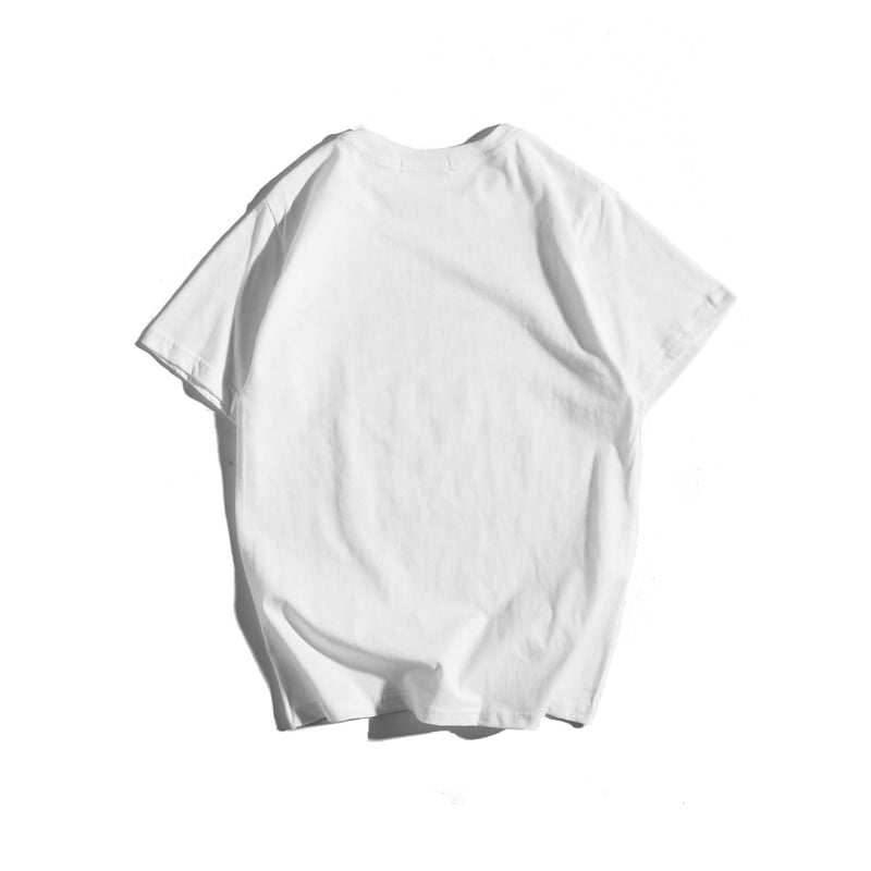 Men's T-shirt Summer Casual Cotton Short Sleeve T-shirt Men's Fresh Cartoon Zoo Printed T round Neck