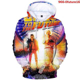 Back to the Future Costume Printed Sweater Spring and Autumn plus Velvet Full Color Hoodie Casual Top
