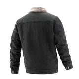 Denim Shirts Fall/Winter Jacket Fleece-Lined Casual