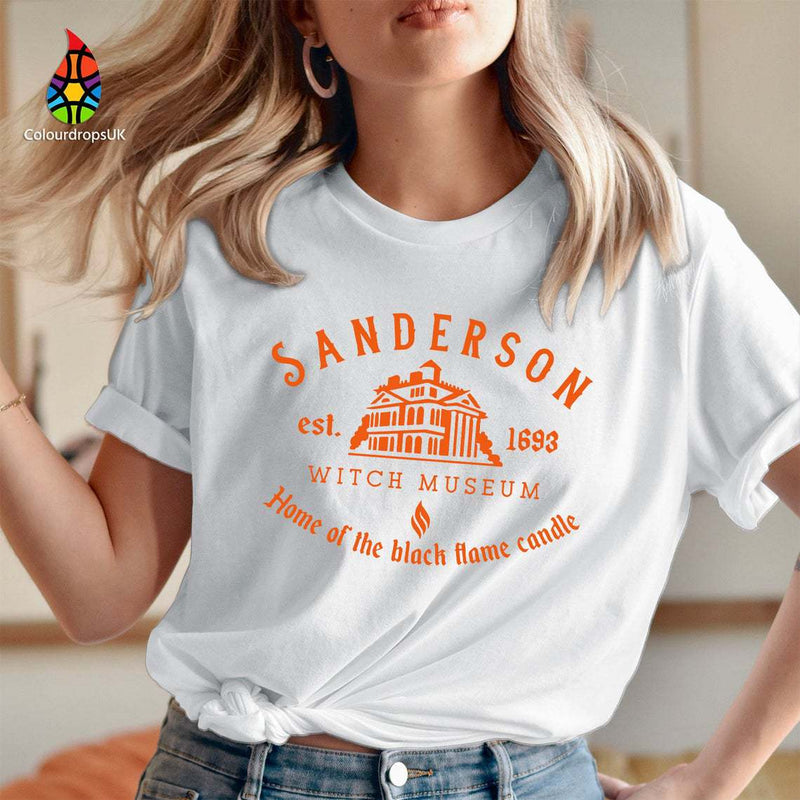 Halloween Costumes Sanderson Witch Printed round Neck T-shirt for Women